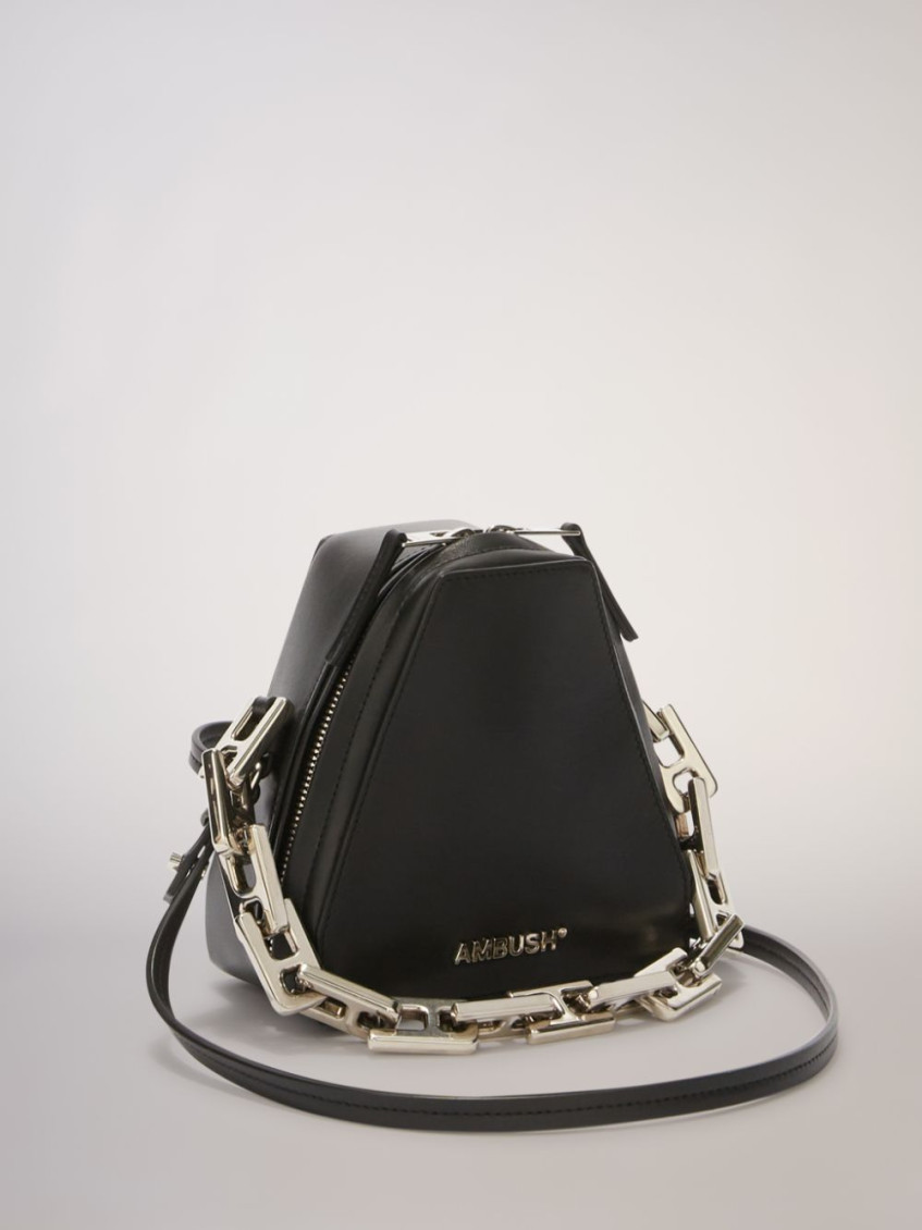 Ambush Black Leather Small Shoulder Bag