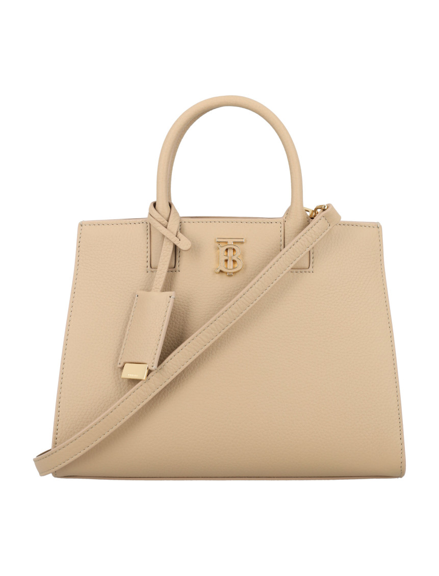 Burberry Beige Frances Leather Satchel Bag In Beige