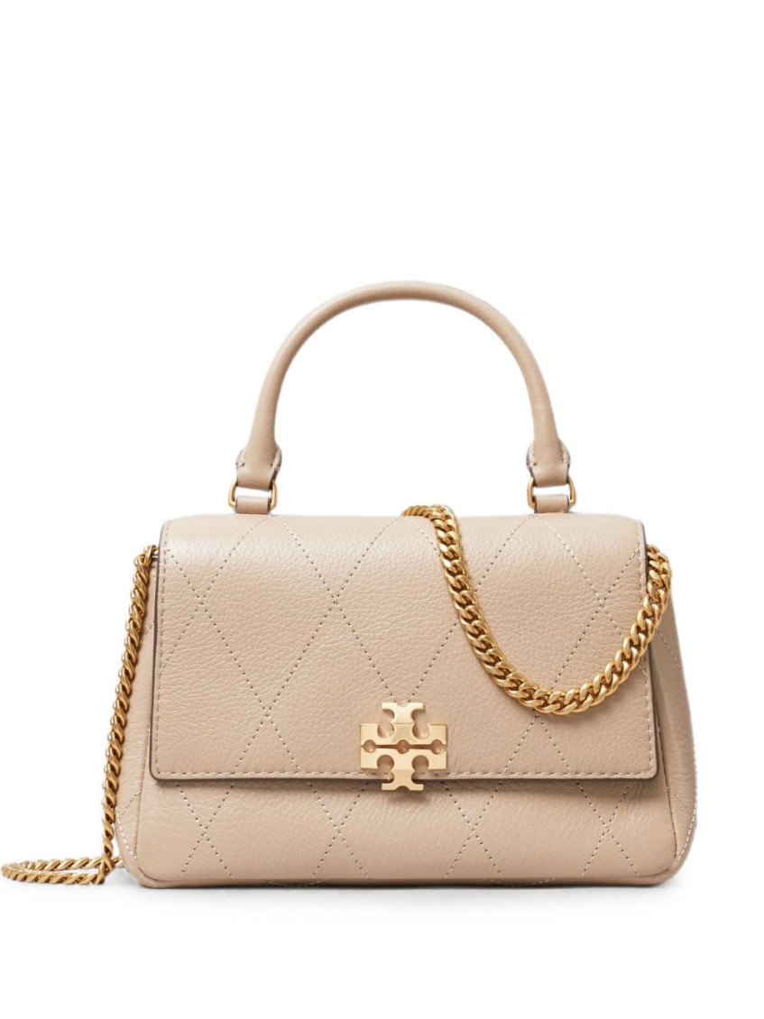 Tory Burch Beige Charlie Convertible Mini Satchel In Nude