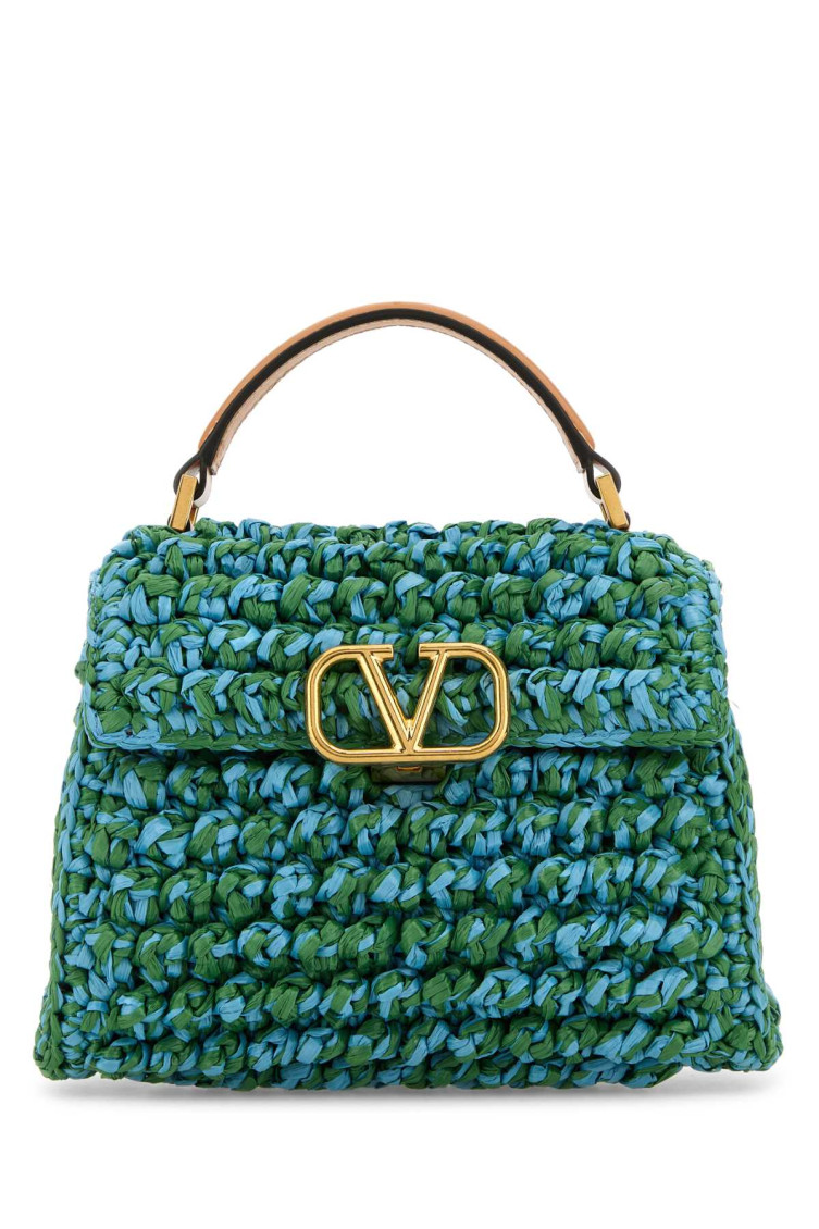 Valentino Green V Logo Satchel In Green