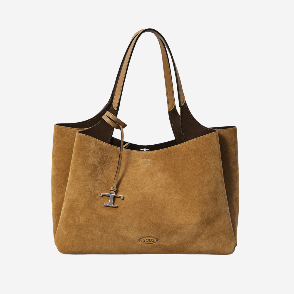 Tod's Brown T Timeless Medium Tote In Brown