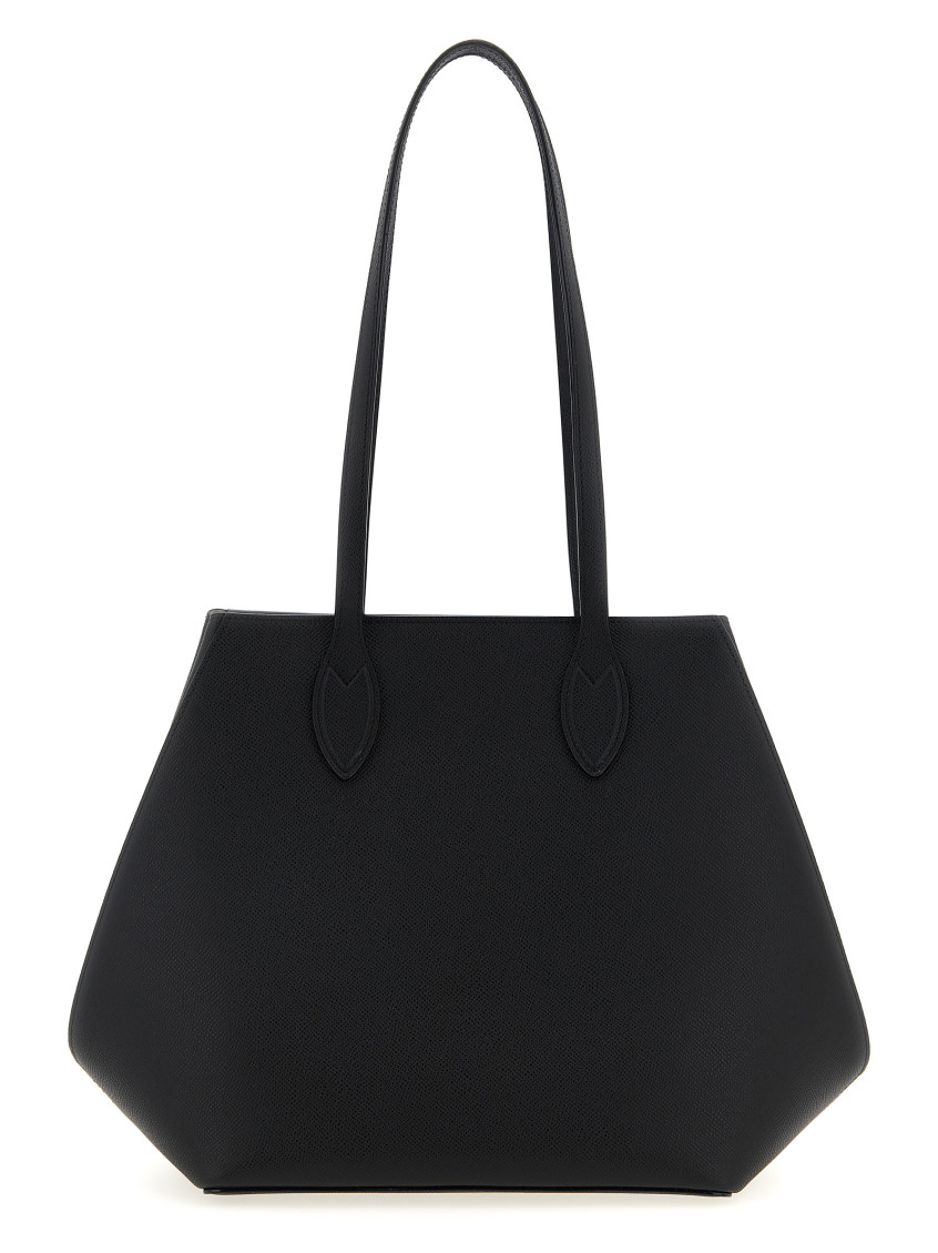 Valextra Black Vivi Medium Tote