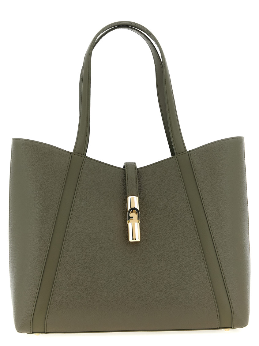 Furla Green Goccia Large Tote In Green