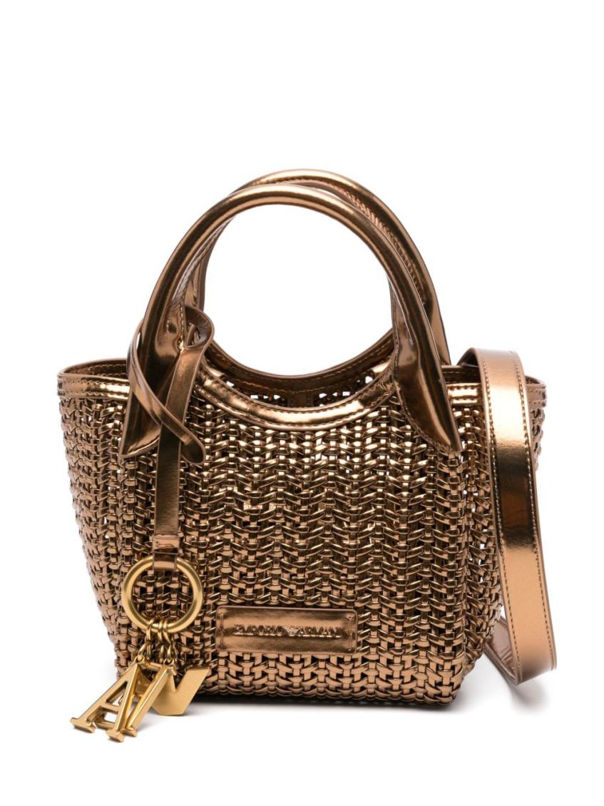 Emporio Armani Bronze Logo-patch Tote Bag