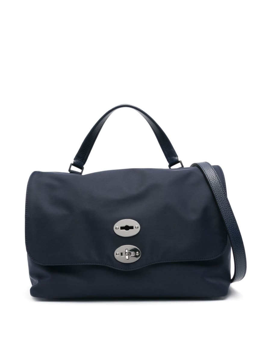 Zanellato Navy Blue Postina Medium Satchel