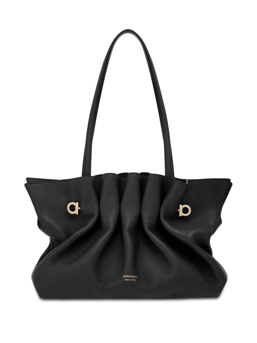 Ferragamo Black Medium Soft Shoulder Bag