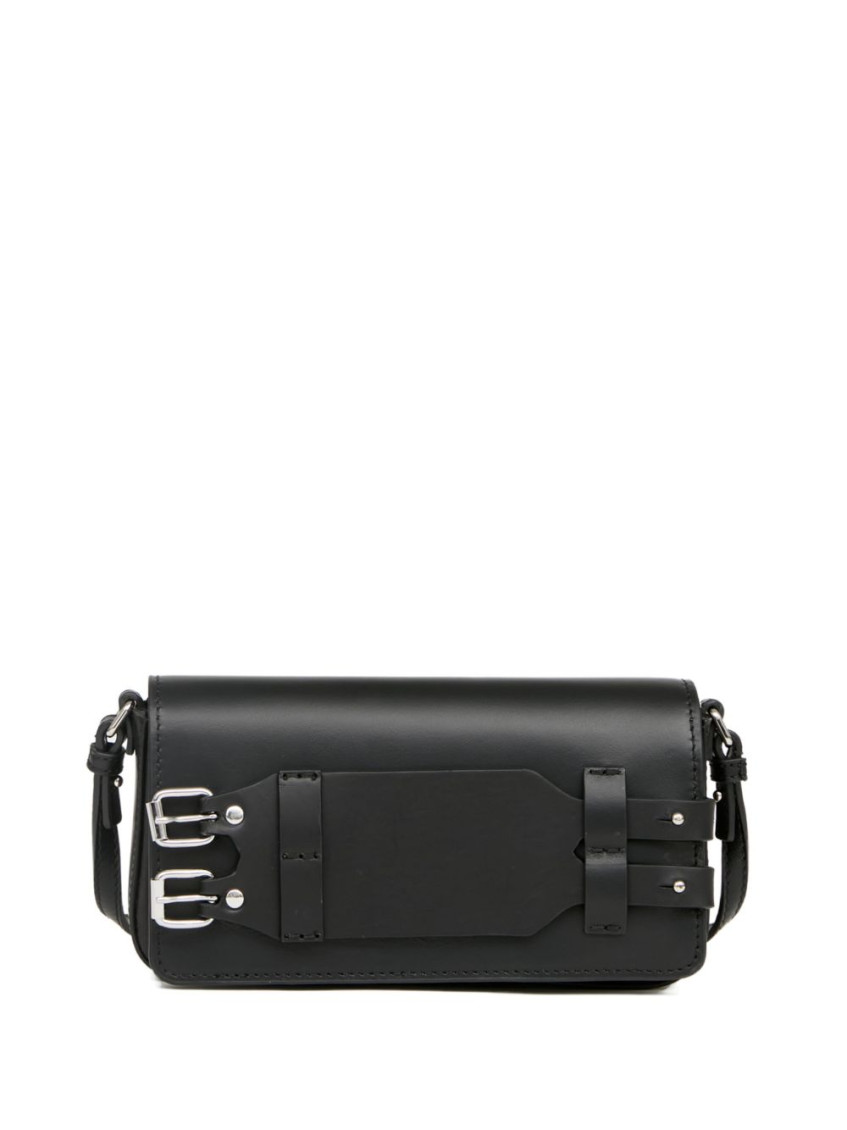 Mm6 Maison Margiela Black Leather Crossbody Bag