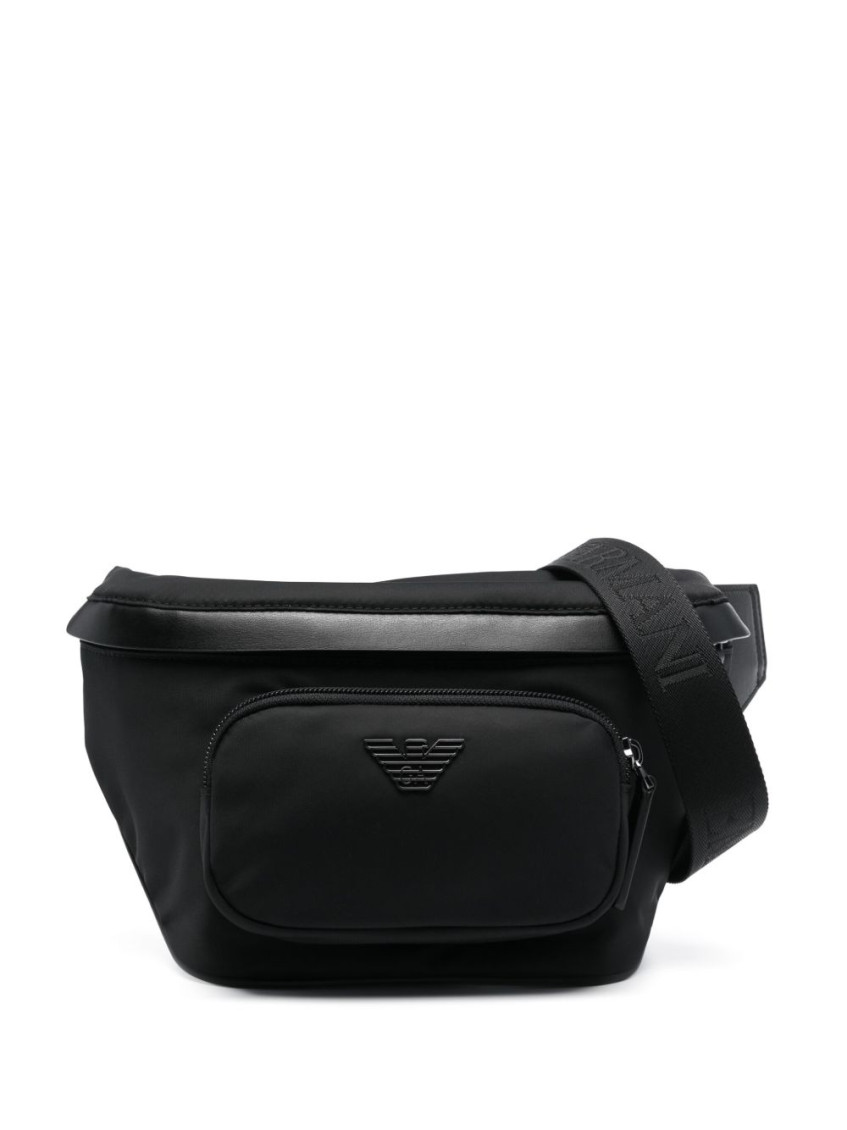 Emporio Armani Black Logo Nylon Beltbag