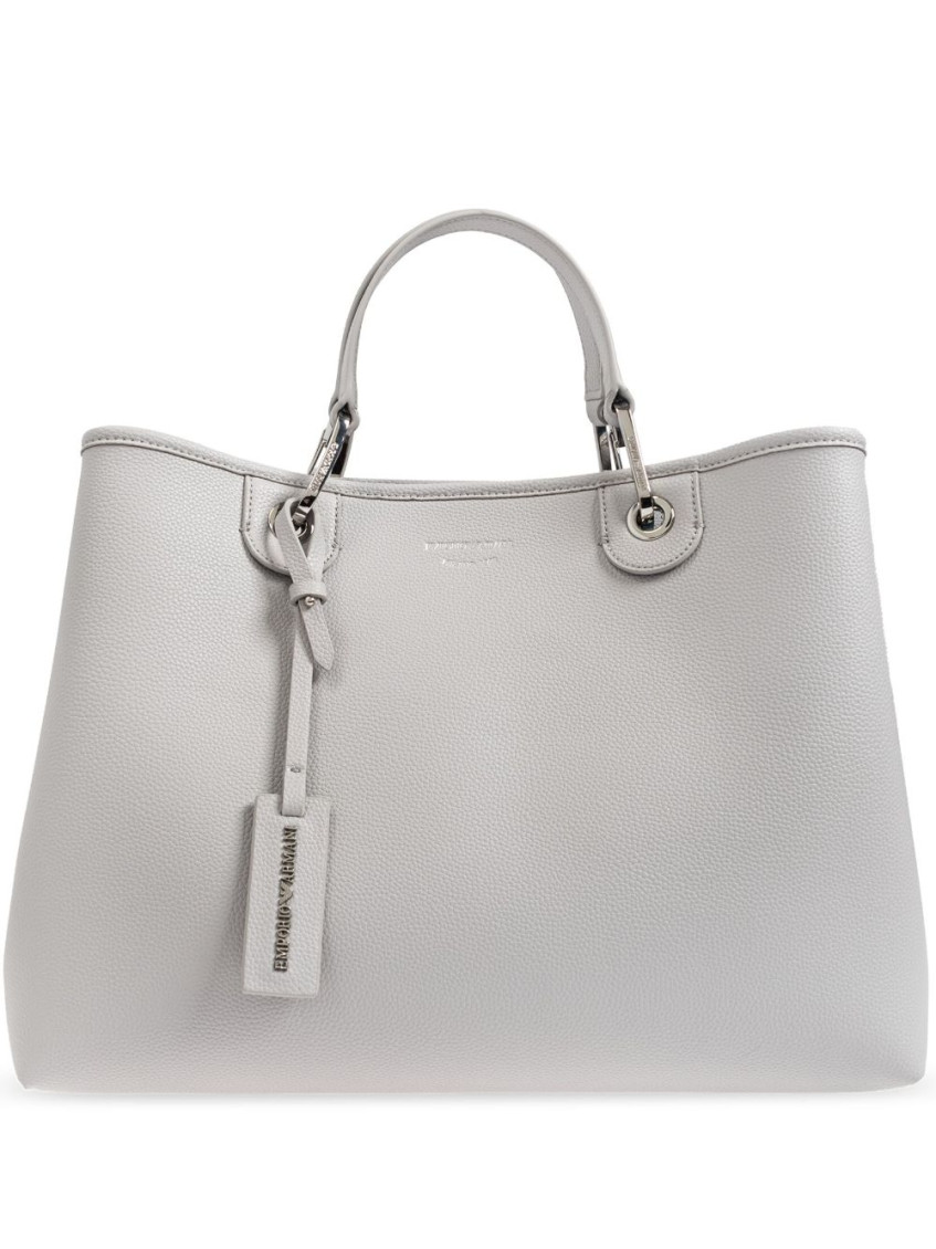 Emporio Armani Light Grey Myea Medium Tote