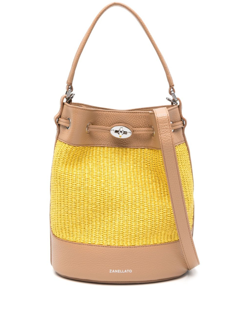 Zanellato Yellow Monda Vimini Small Bucket Bag