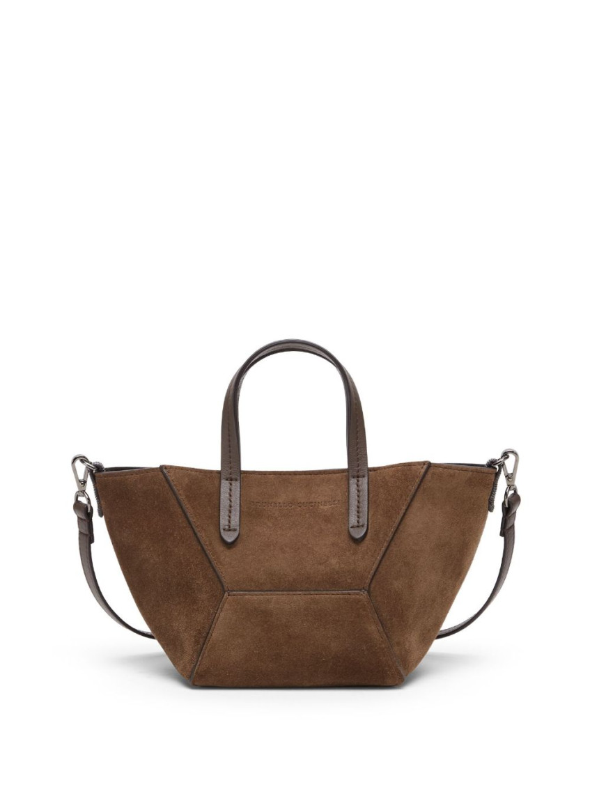 Brunello Cucinelli Brown Leather Shopping Bag