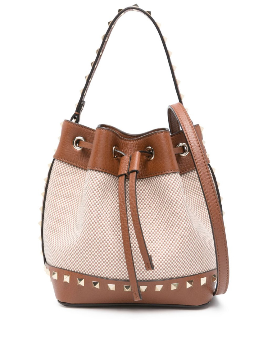 Valentino Garavani Women Rockstud Canvas Bucket Bag
