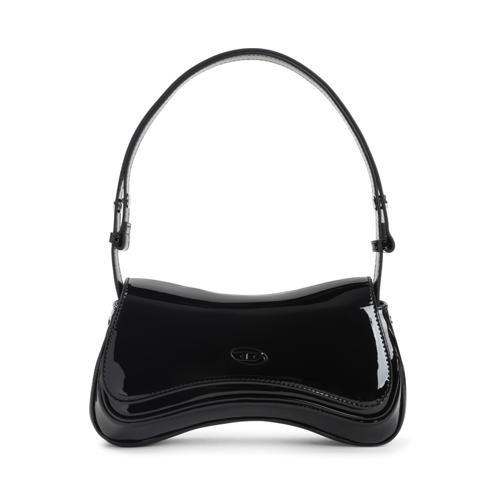 Diesel Adjustable Asymmetric Glossy Shoulder Bag