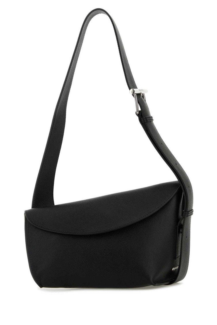Alexander Mcqueen Women Black Large Sling T-bar Crossbody Bag
