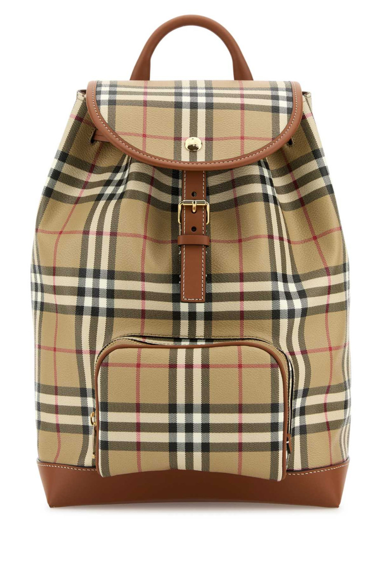 Burberry Beige Check Backpack