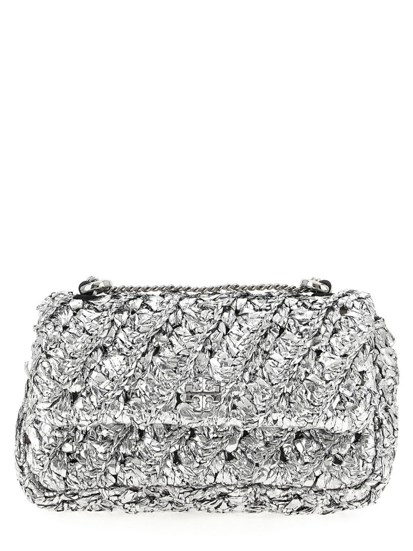 Tory Burch 'kira' Mini Shoulder Bag In Silver