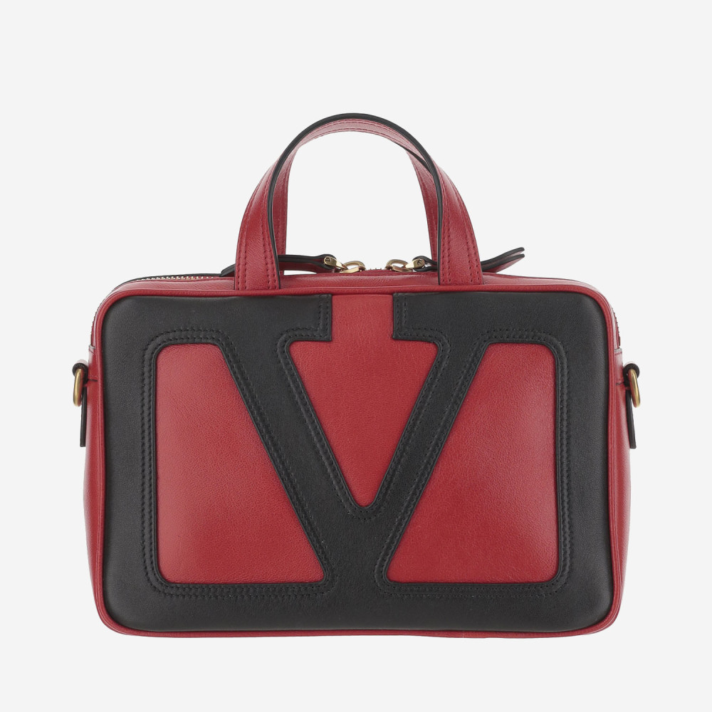 Valentino Viva Superstar Leather Tote Bag In Red