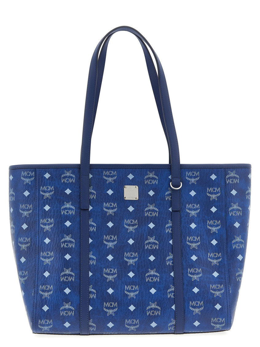 Mcm Medium Toni Tote Bag With Top Handles In Blue