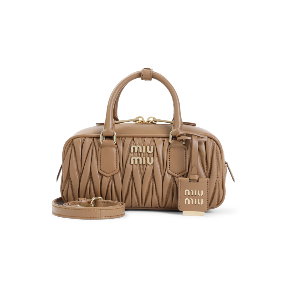 Miu Miu Brown Matelasse Satchel