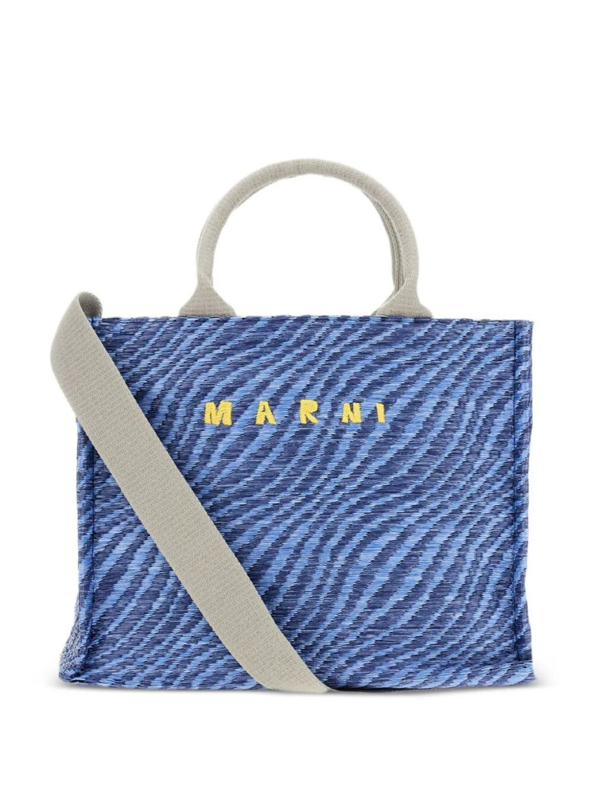 Marni Blue Wavy Small Tote