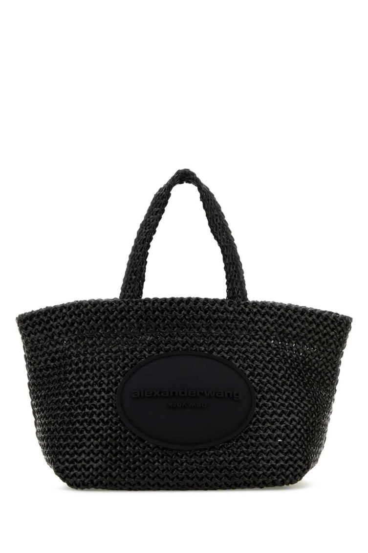 Alexander Wang Women Black Crochet Small Punch Handbag In Black