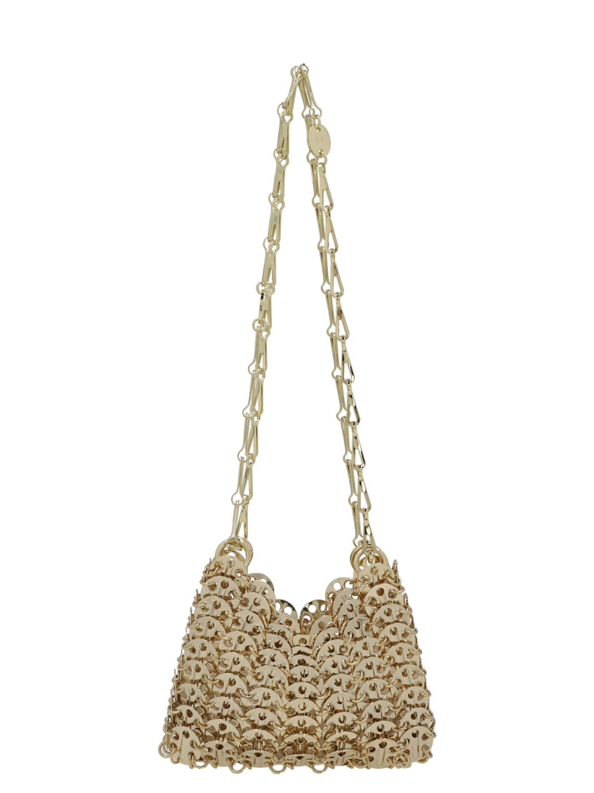 Rabanne 1969 Nano Metal Shoulder Bag In Golden