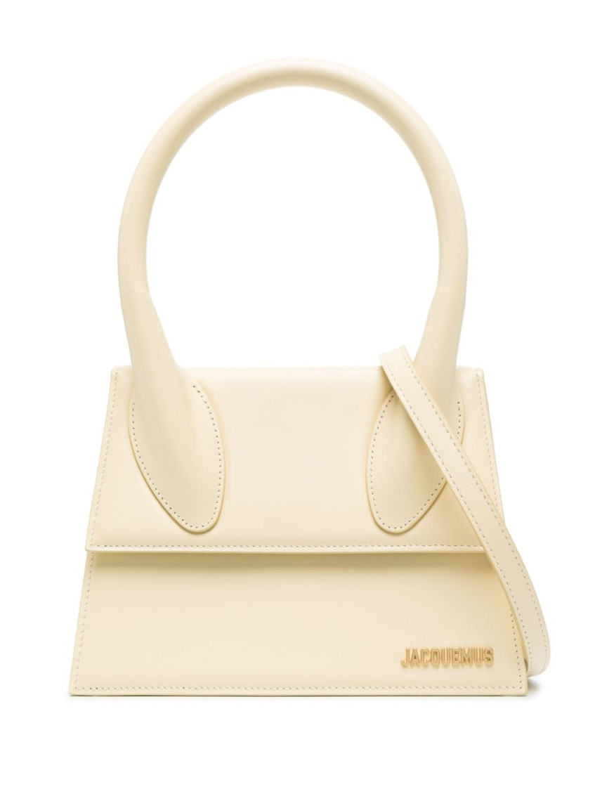 Jacquemus Le Grand Chiquito Leather Handbag In Light Yellow