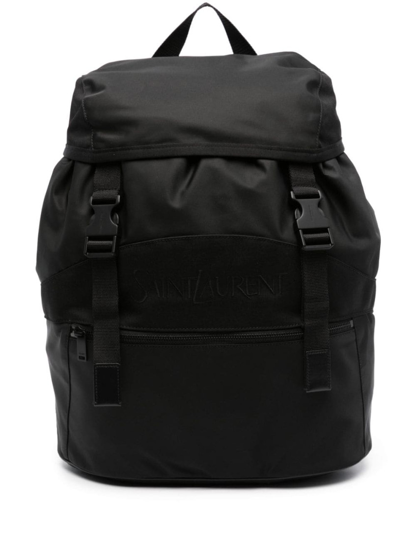 Saint Laurent Backpack With Ysl Print In Black