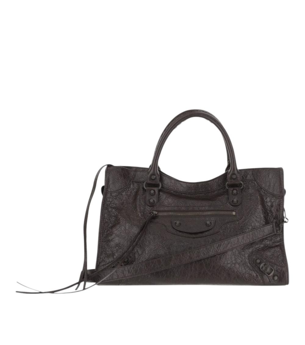 ハンドバッグ Balenciaga Dark Brown Leather Medium Le City Balenciaga Dark Brown Le City Medium Satchel for Women