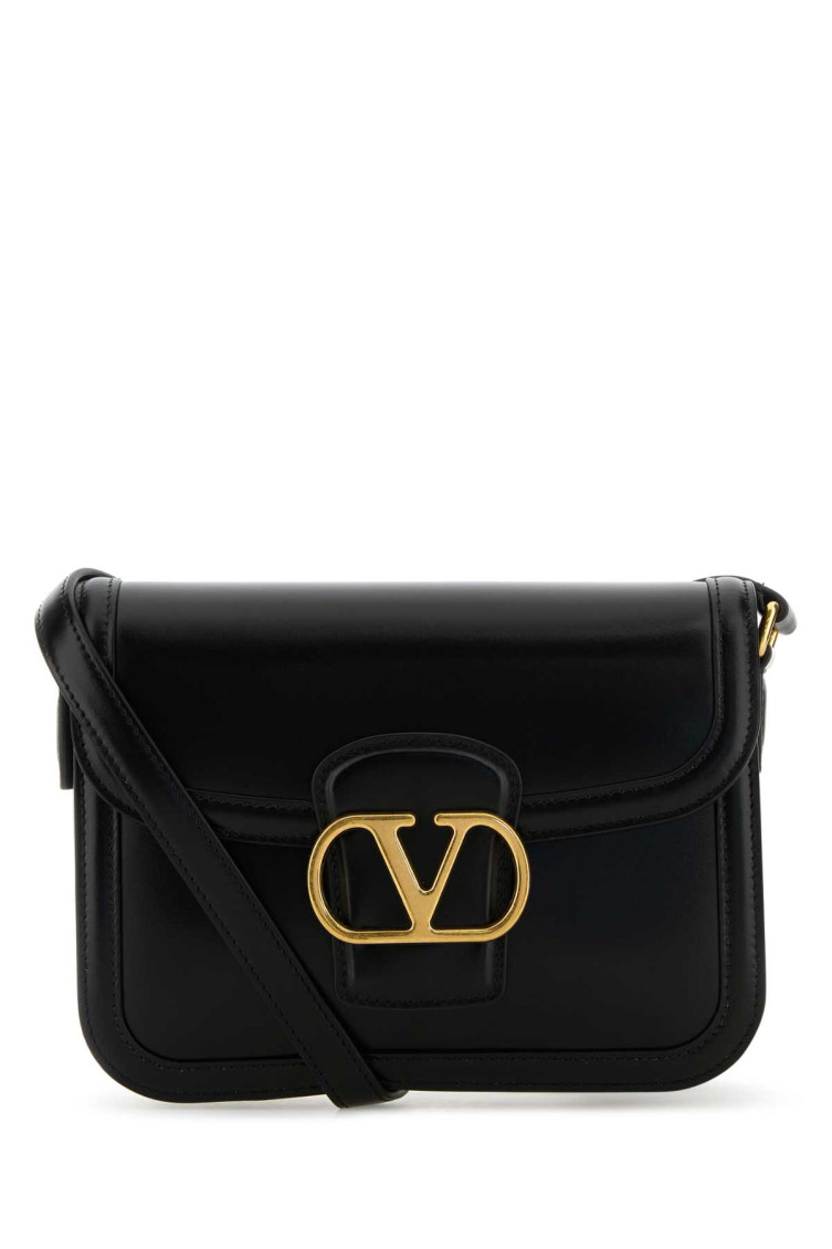 Valentino Borsa A Spalla 9to5 In Pelle Nera Donna In Black