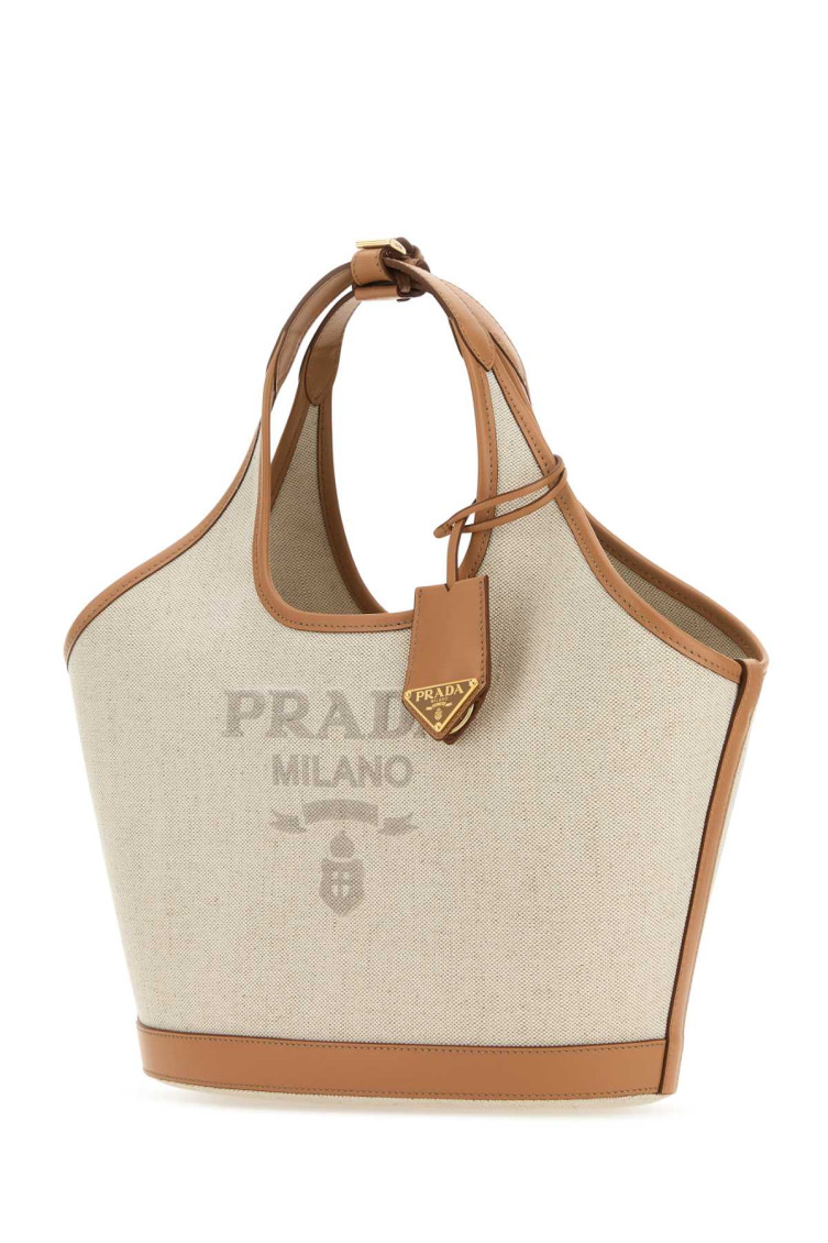 トートバッグ PRADA SAND CANVAS SHOPPING BAG Prada Sand Canvas Shopping Bag | italist