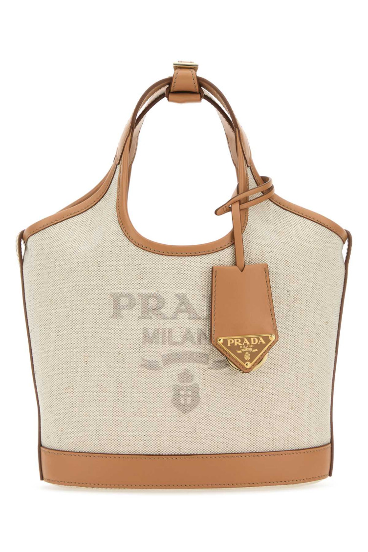 トートバッグ PRADA Sand Canvas Medium Shopping Bag Prada Sand Canvas Tote Bag for Women Online USA at Darveys.com