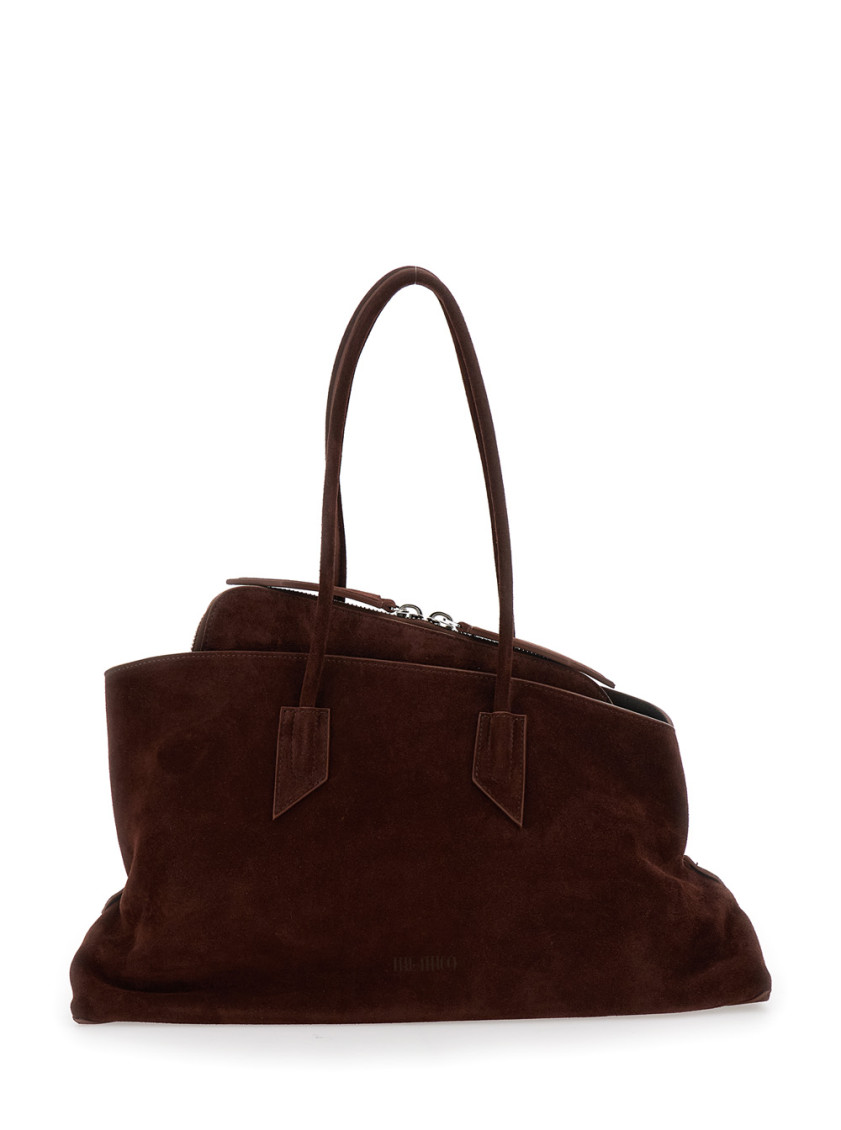 Attico Dark Brown La Passeggiata Medium Tote In Dark Brown