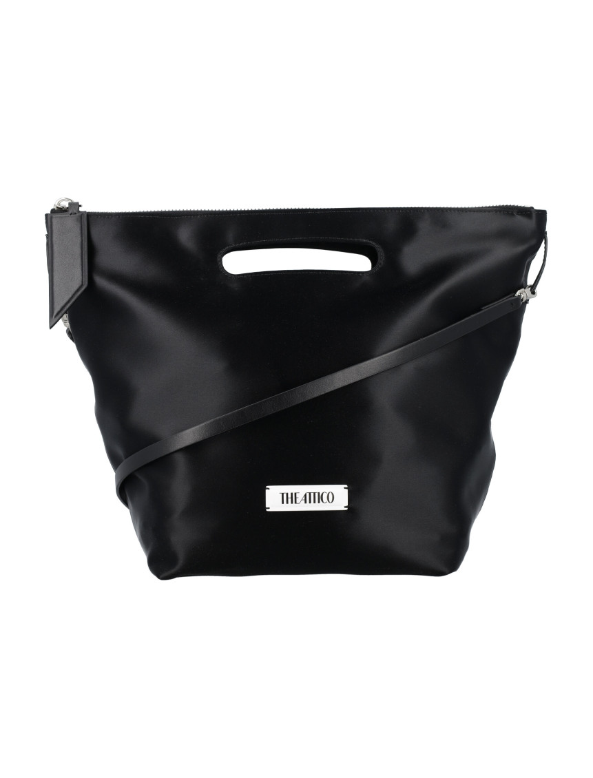 Attico Garden Path Shoulder Bag With Detachable Strap In Black
