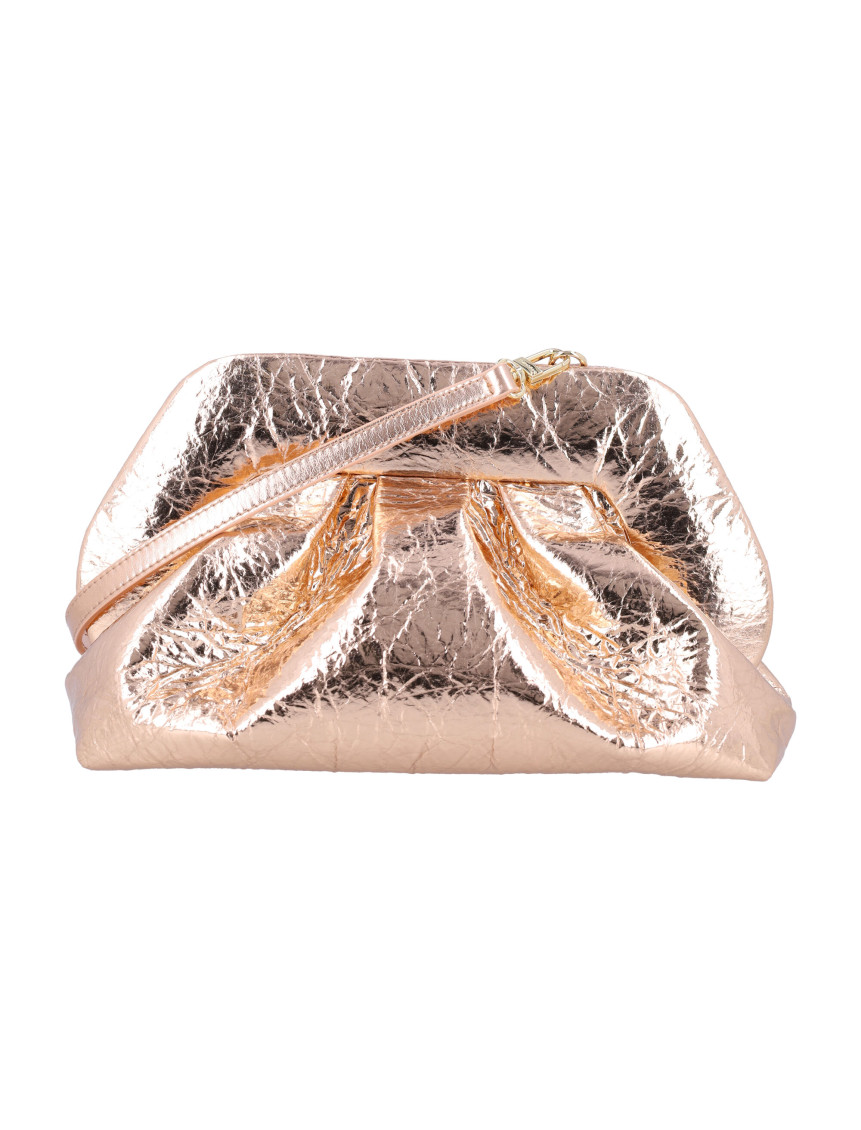 Themoirè Rose Gold Gea Clutch In Rose Gold