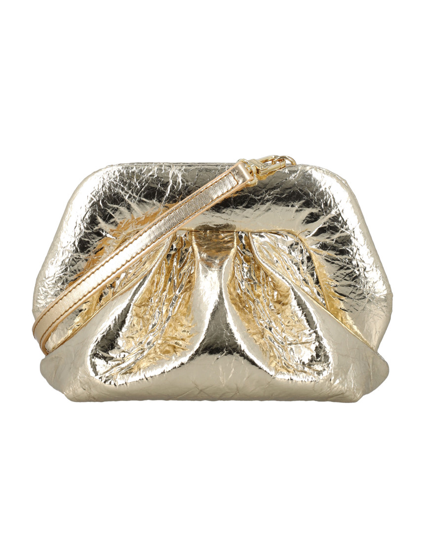 Themoirè Golden Gea Pineapple Clutch In Golden