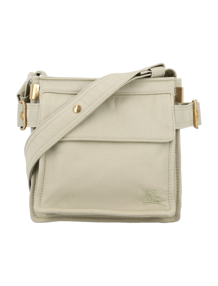 Burberry Beige Embroidered Logo Crossbody Bag In Beige