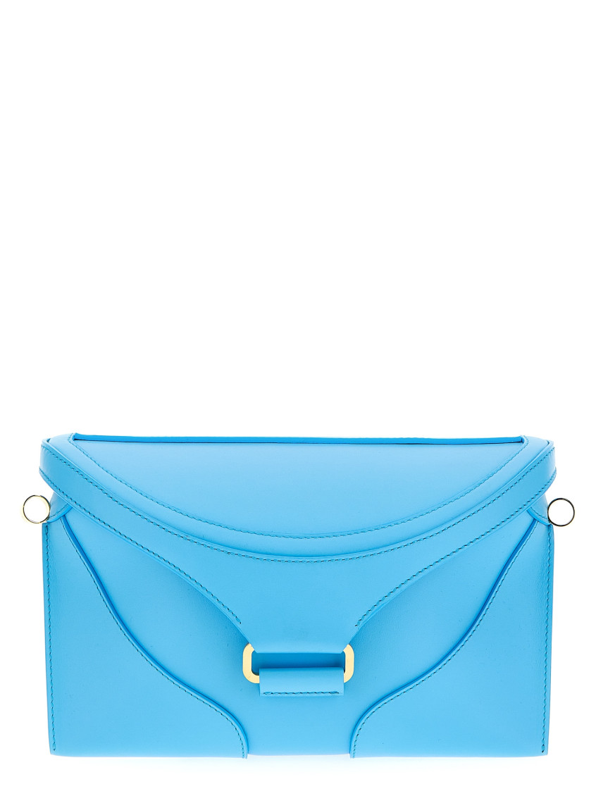 Rodo Light Blue Clutch Bag With Shoulder Strap In Light Blue