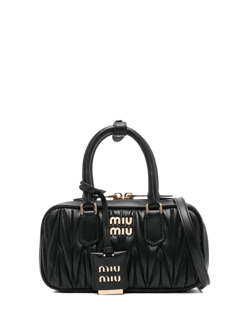 Miu Miu Black Arcadie Duffle Bag In Black