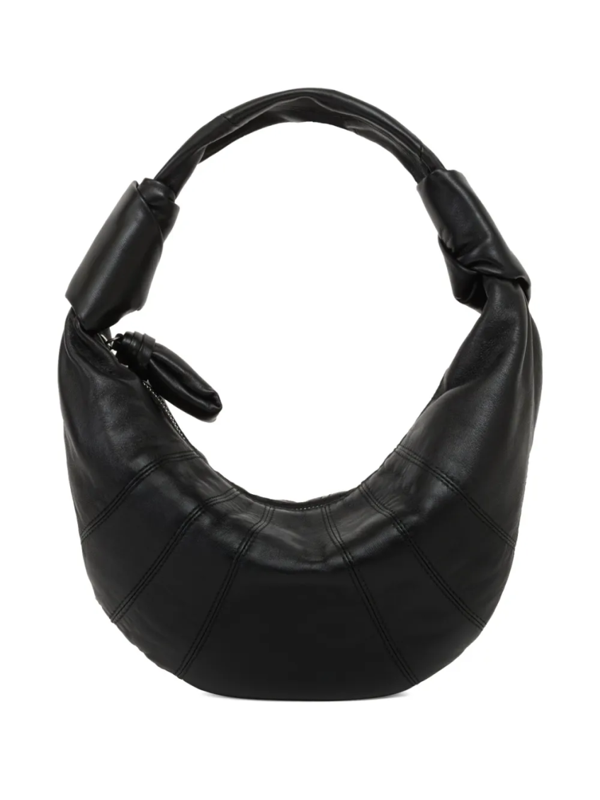 Lemaire Black Fortune Croissant Mini Shoulder Bag In Black