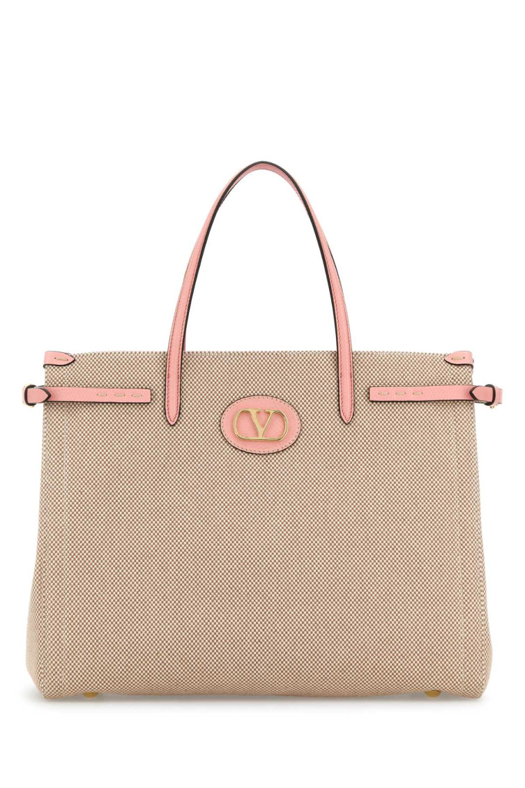 Shop Valentino Beige Logo Tote