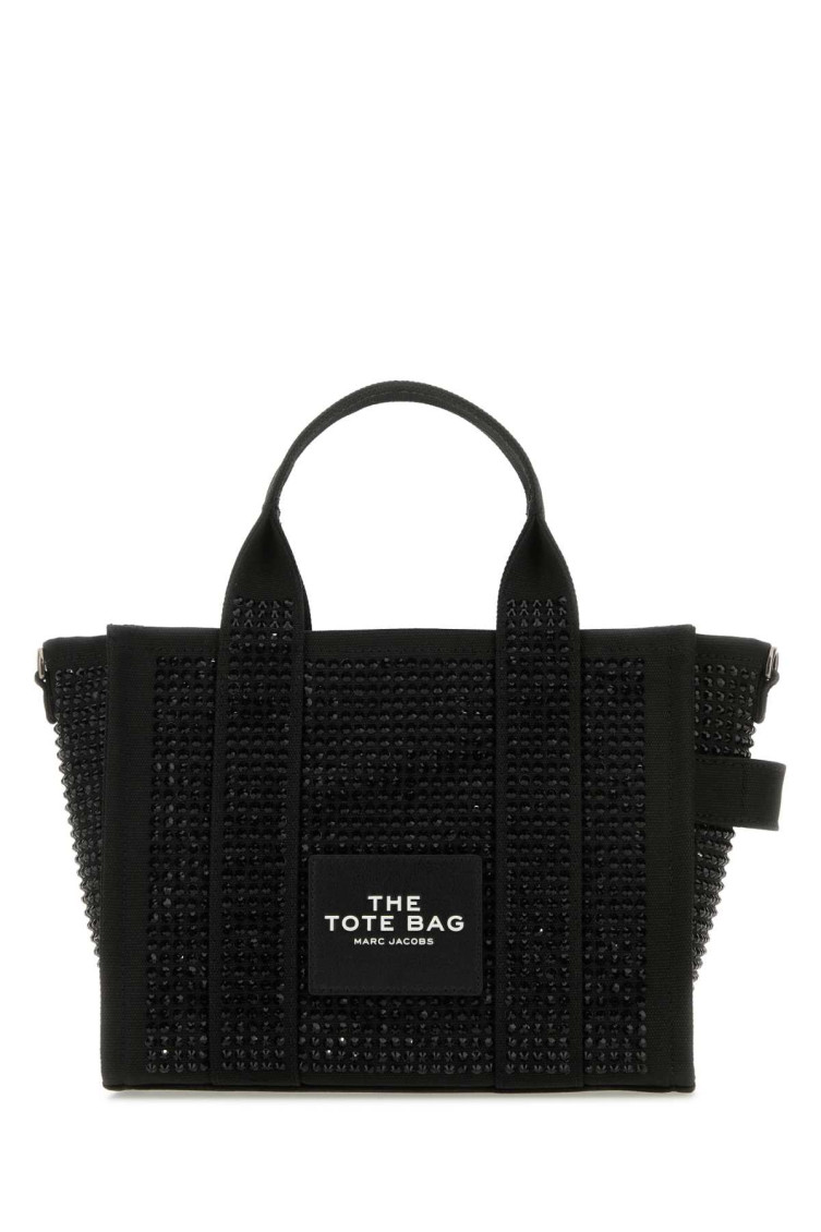 Marc Jacobs The Crystal Canvas Small Tote Hand Bags Black In Black