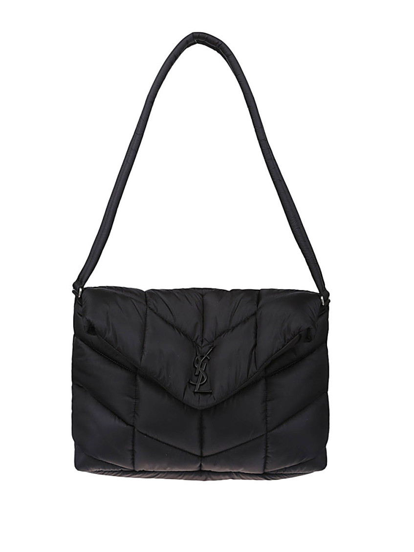 Saint Laurent Black Loulou Puffer Shoulder Bag