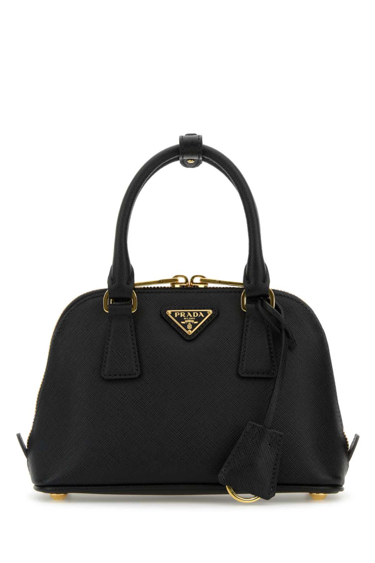 Prada Re-nylon And Leather Medium Top-handle Bag With Padlock