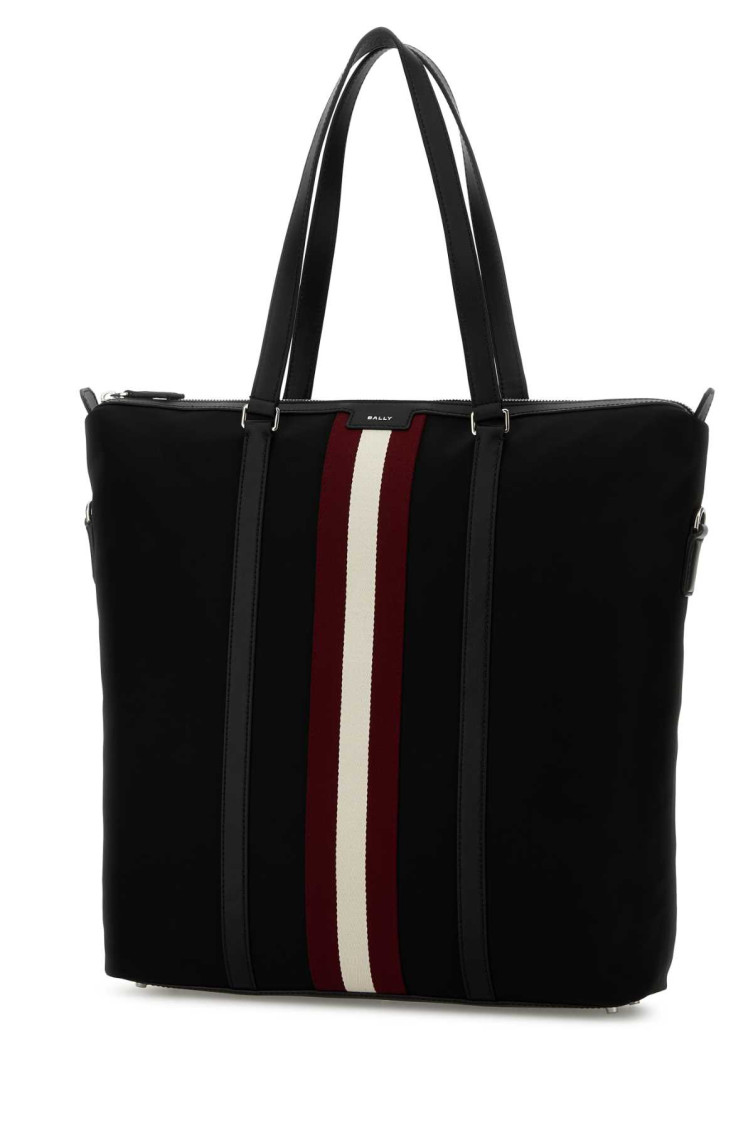 Bally Black Stripe Large Tote for Men Online USA at Darveys.com