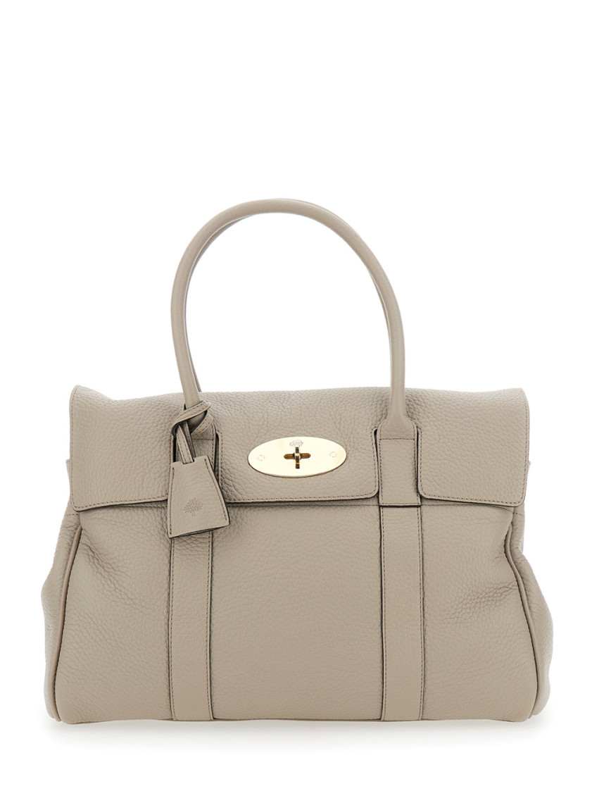 Mulberry Heavy Grain Leather Bayswater Bag In Black