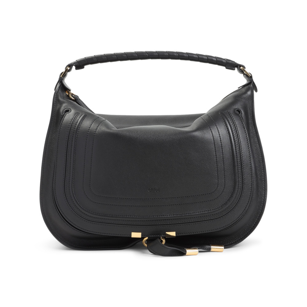 Chloé Black Marcie Shoulder Bag In Black