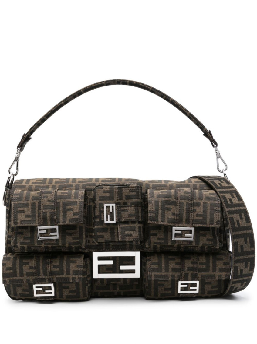 Fendi Dark Brown Maxi Baguette Bags
