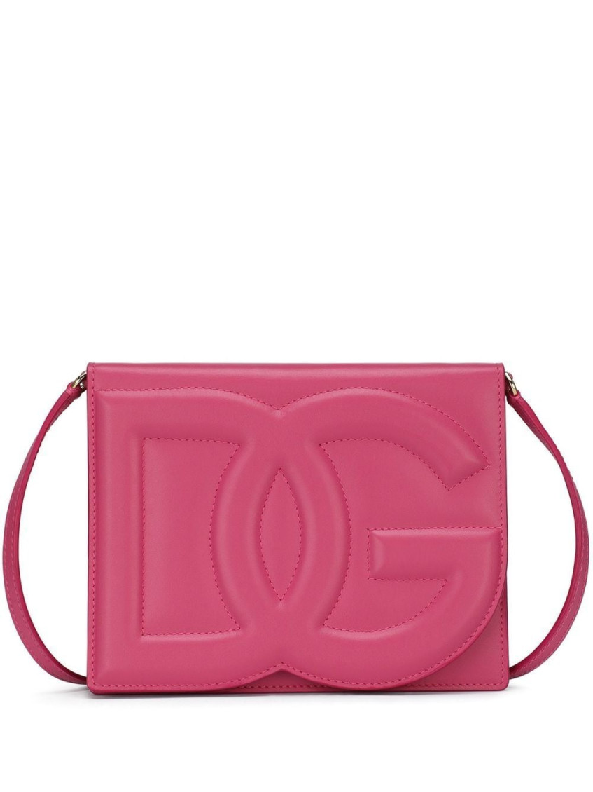 Dolce & Gabbana Dg Leather Flap Crossbody Bag In Pink