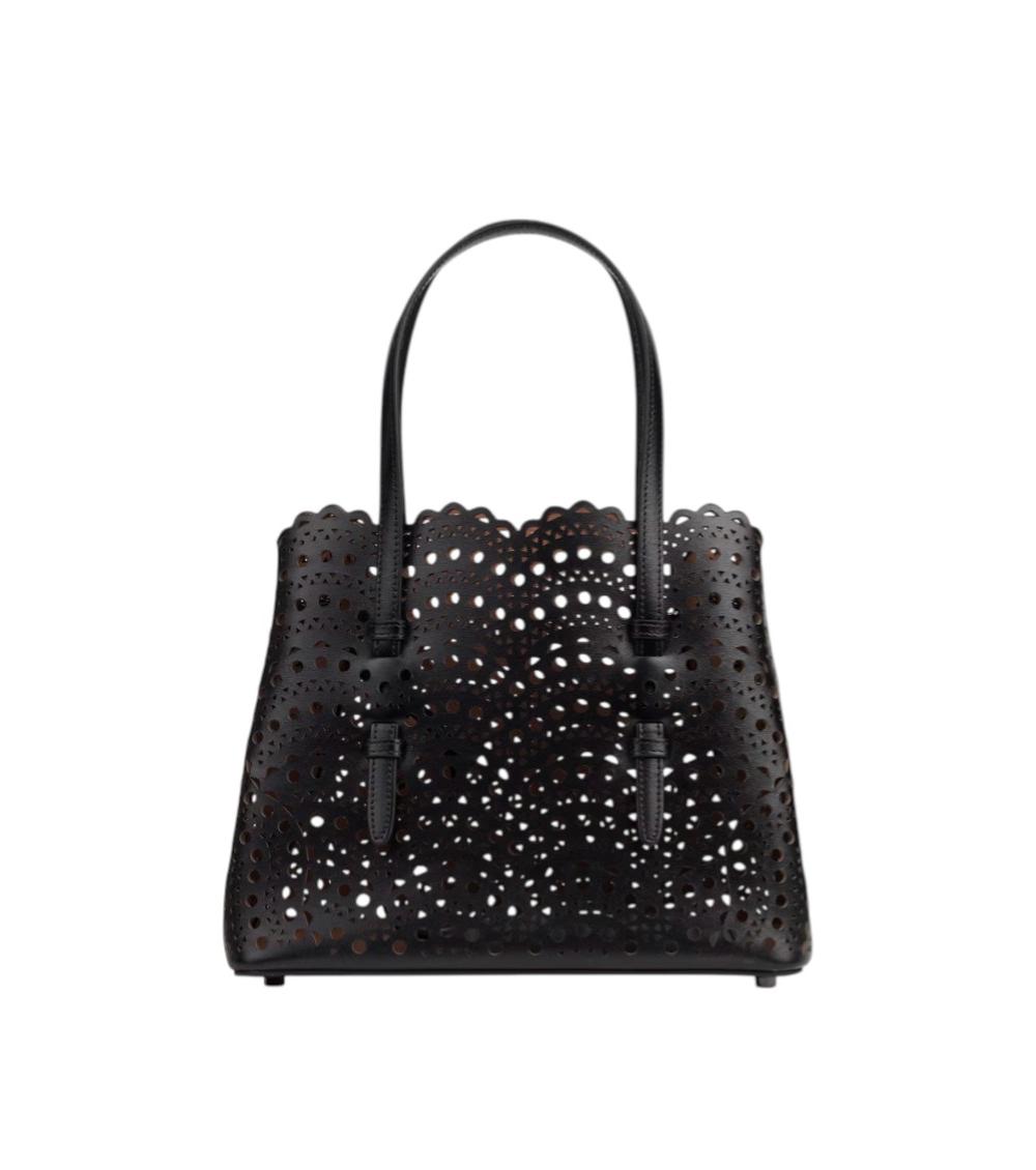 Alaïa Mina 25 Bag In Luxurious Wave Calf Leather In Black